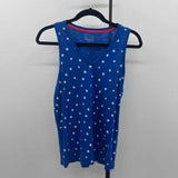 Tahari Women's Size S Blue Star Sleeveless Shirt