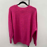Vince Camuto Women's Size XL Fuschia Heathered Sweater