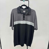 Under Armour Men's Size 2XL Black Striped Short Sleeve Shirt