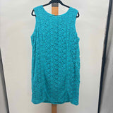 Talbots Women's Size 18W Turquoise Lace Dress