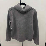 J Crew Women's Size L Black Herringbone Sweatshirt