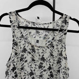 CABI Women's Size M Black Floral Sleeveless Shirt