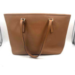 Back MICHAEL KORS Caramel Brown Saffiano Leather JET SET TRAVEL Tote Purse