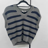 Madewell Junior's Size S Gray Stripe Vest