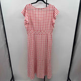 Loft Women's Size 14 Red Checkered Dress