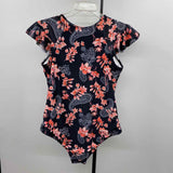 Holipick Women's Size 18W Charcoal Floral Swimsuit - 1 Piece