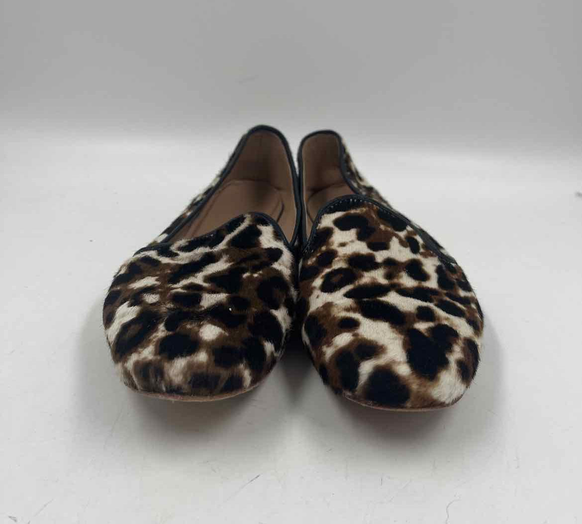 J Crew Women's Shoe Size 7 Brown Animal Print Flats