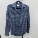 Lorenzo Men's Size S Blue Plaid Long Sleeve Shirt