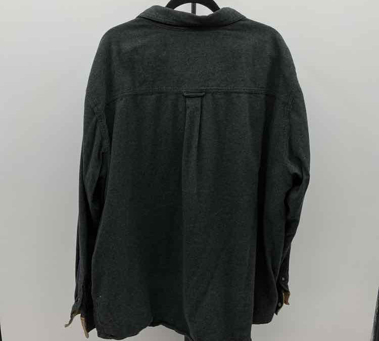 CQR Men's Size 3X Charcoal Solid Long Sleeve Shirt
