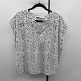 Loft Women's Size L Green fan Short Sleeve Shirt