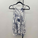 Maurice's Women's Size L Blue Floral Sleeveless Shirt