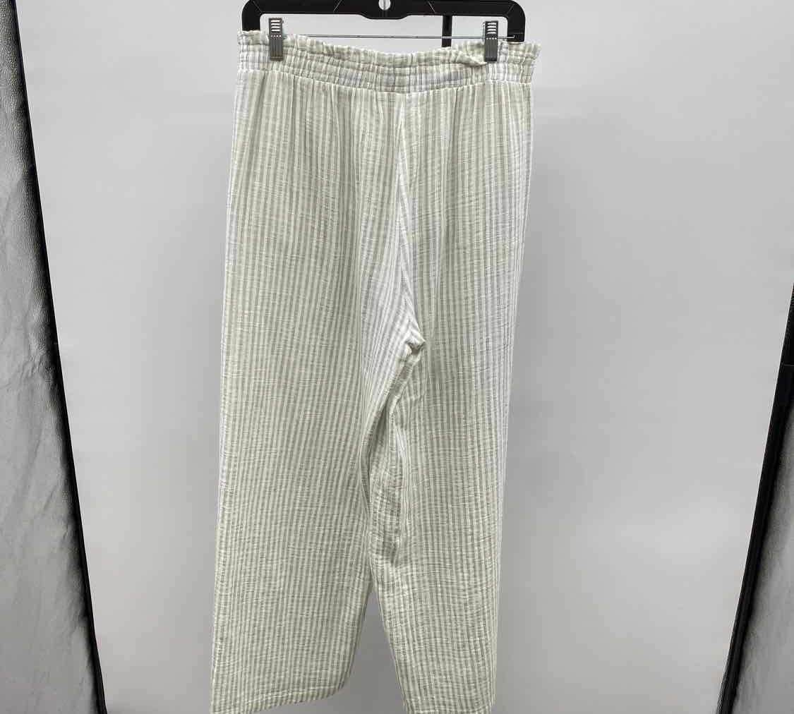 Hello Nite Women's Size 10 Beige Stripe Pants