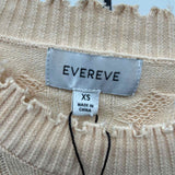 Evereve Women's Size XS Beige Cable Knit Sweater