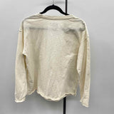 peace love world Women's Size M Ivory Heathered Long Sleeve Shirt