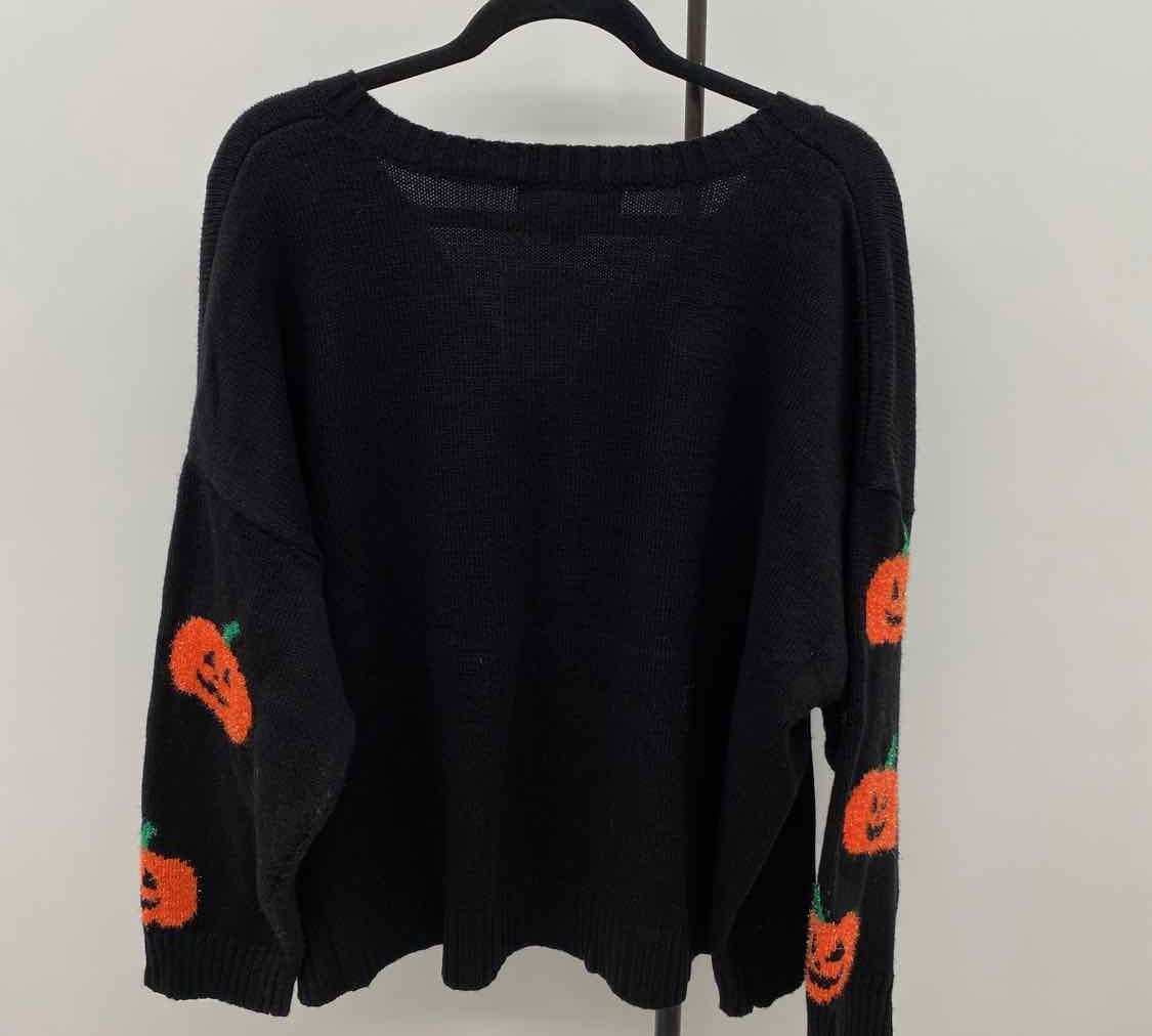 33 Degrees Women's Size 3X Black Halloween Cardigan