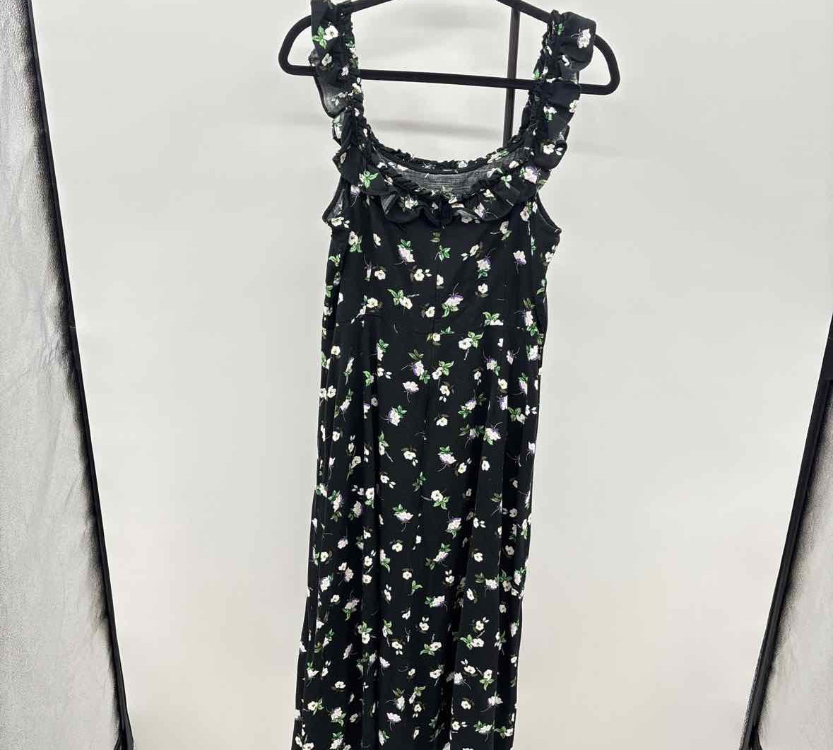 Loft Women's Size 14 Black Floral Dress