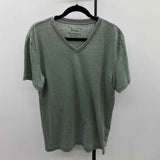 Lucky Brand Men's Size L Green Solid Short Sleeve Shirt