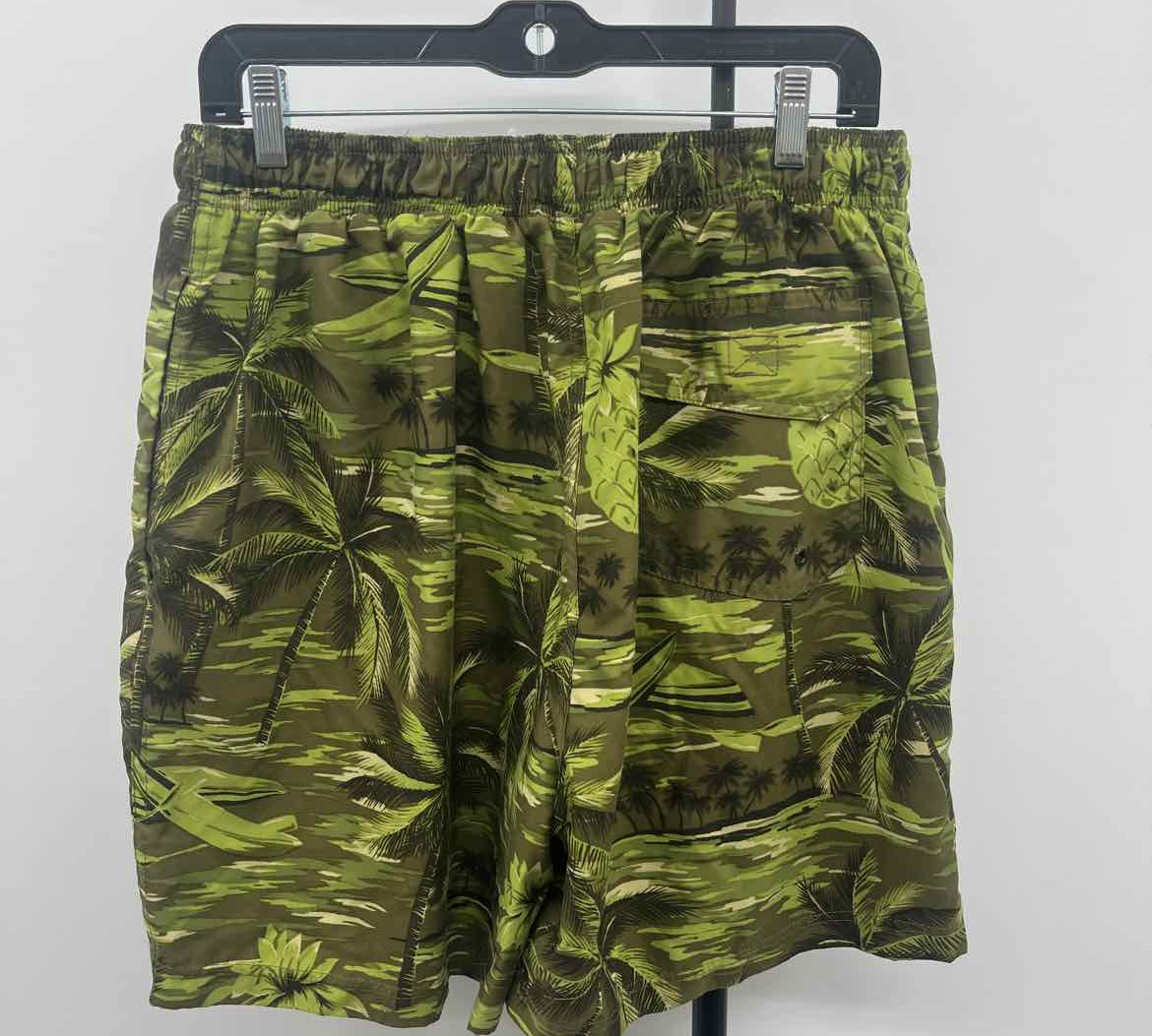 Sand n' Sun Men's Size L Green Palm Trees Swim Trunks