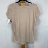 Tahari Women's Size XL Tan Solid Short Sleeve Shirt
