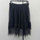 Dina Be Women's Size 14 Black Floral Skirt