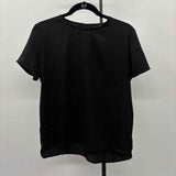 Banana Republic Women's Size S Black Solid Short Sleeve Shirt