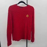 Chaps Women's Size XL Red Cable Knit Sweater