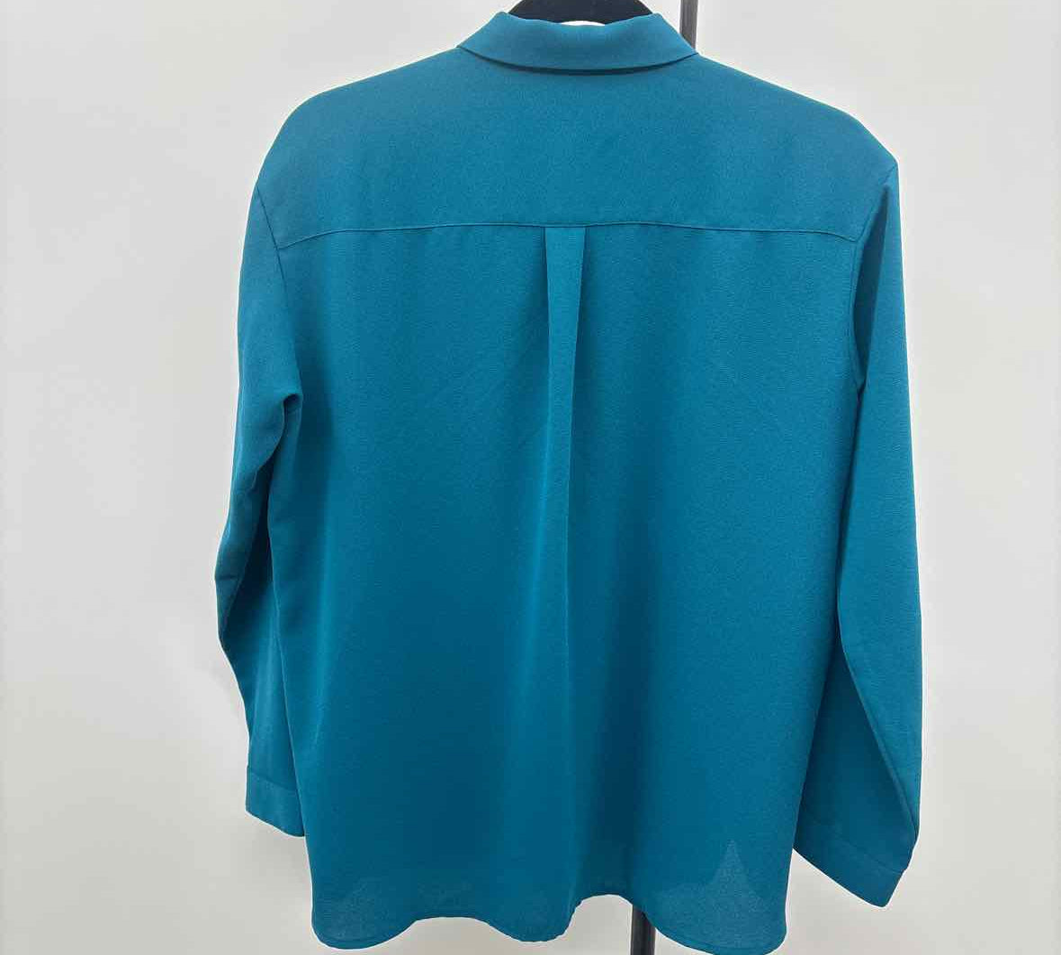 JJill Women's Size S Teal Solid Long Sleeve Shirt