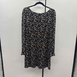 Free People Women's Size M Black Floral Dress