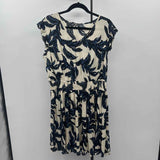 lascana Women's Size 12 Blue Leaf Dress