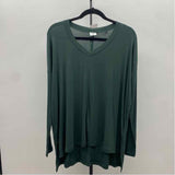 CABI Women's Size S Green Solid Long Sleeve Shirt