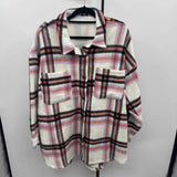 Unbranded Women's Size 4X Ivory Plaid Coat