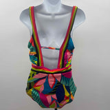Trina Turk Women's Size 10 Multi-Color Abstract Swimsuit - 1 Piece