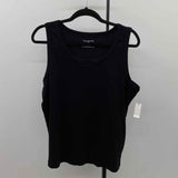 Talbots Women's Size 1X Black Ribbed Sleeveless Shirt