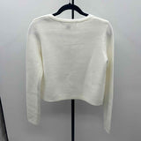 French Connection Women's Size S White Textured Cardigan