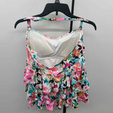 Island Escape Women's Size 14 Multi-Color Floral Swimsuit - Separate