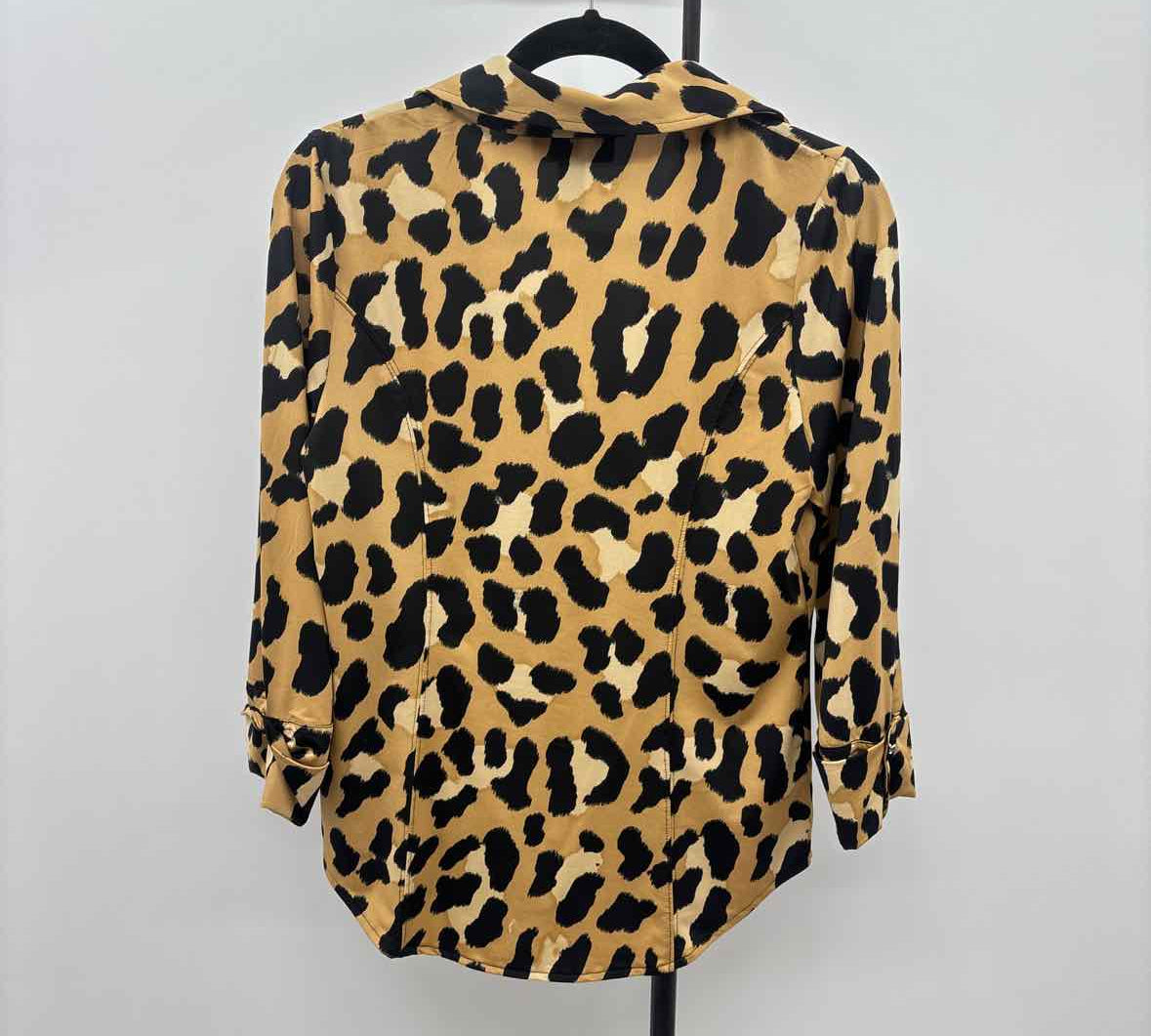 Inc Women's Size L Tan Animal Print Long Sleeve Shirt