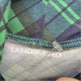Lands End Women's Size S Navy Plaid Long Sleeve Shirt