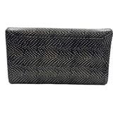 NWT TALBOTS Black & White OCELOT Print Leather Clutch w/Opt Chain Crossbody Strap