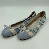 Vero Cuoio Women's Shoe Size 9.5 Blue Plaid Flats