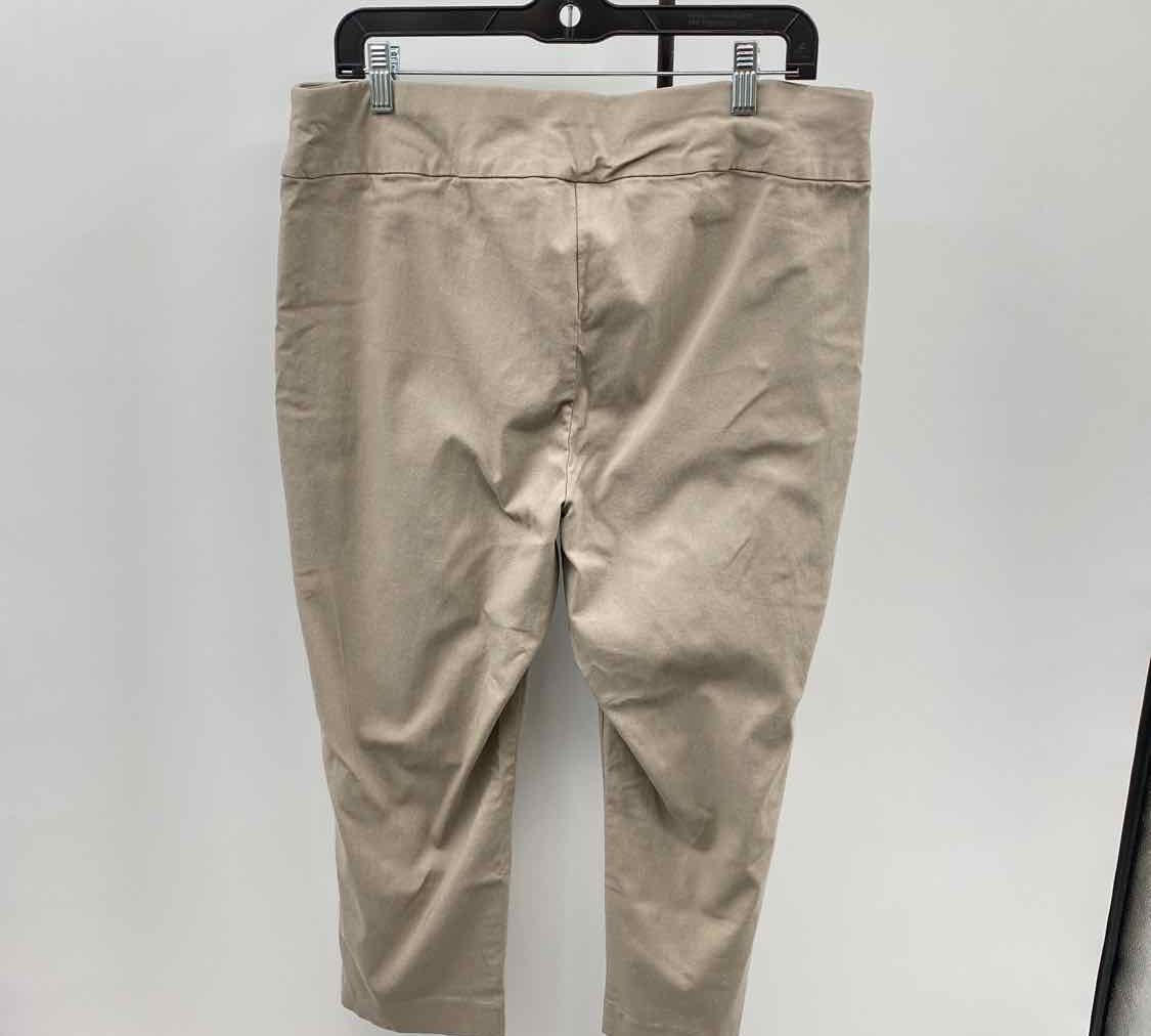 Inc Women's Size 16 Tan Solid Capris
