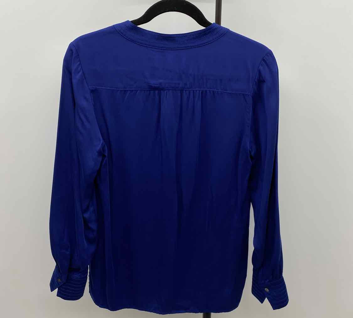Tommy Bahama Women's Size xxs Blue Solid Long Sleeve Shirt