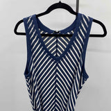 Voy Women's Size 10 Navy Stripe Dress