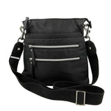 CHICO'S Black Nylon Crossbody w/Zip Pockets & Adjustable Strap