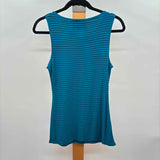 Banana Republic Women's Size XS Teal Stripe Sleeveless Shirt