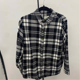 Jach's Girlfriend Women's Size M Black Plaid Long Sleeve Shirt