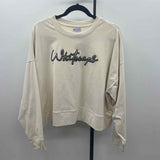 Champion Women's Size L Beige Baseball Sweatshirt