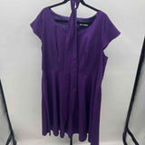 King Fancy Women's Size 24 Purple Solid Dress