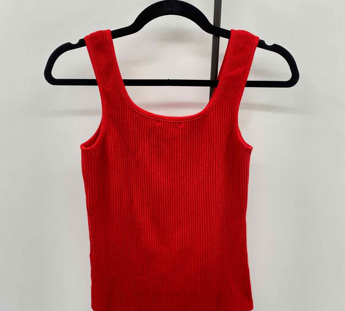Bar III Women's Size XS Red Ribbed Tank