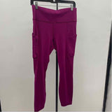 Athleta Women's Size 10 Magenta Solid Leggings