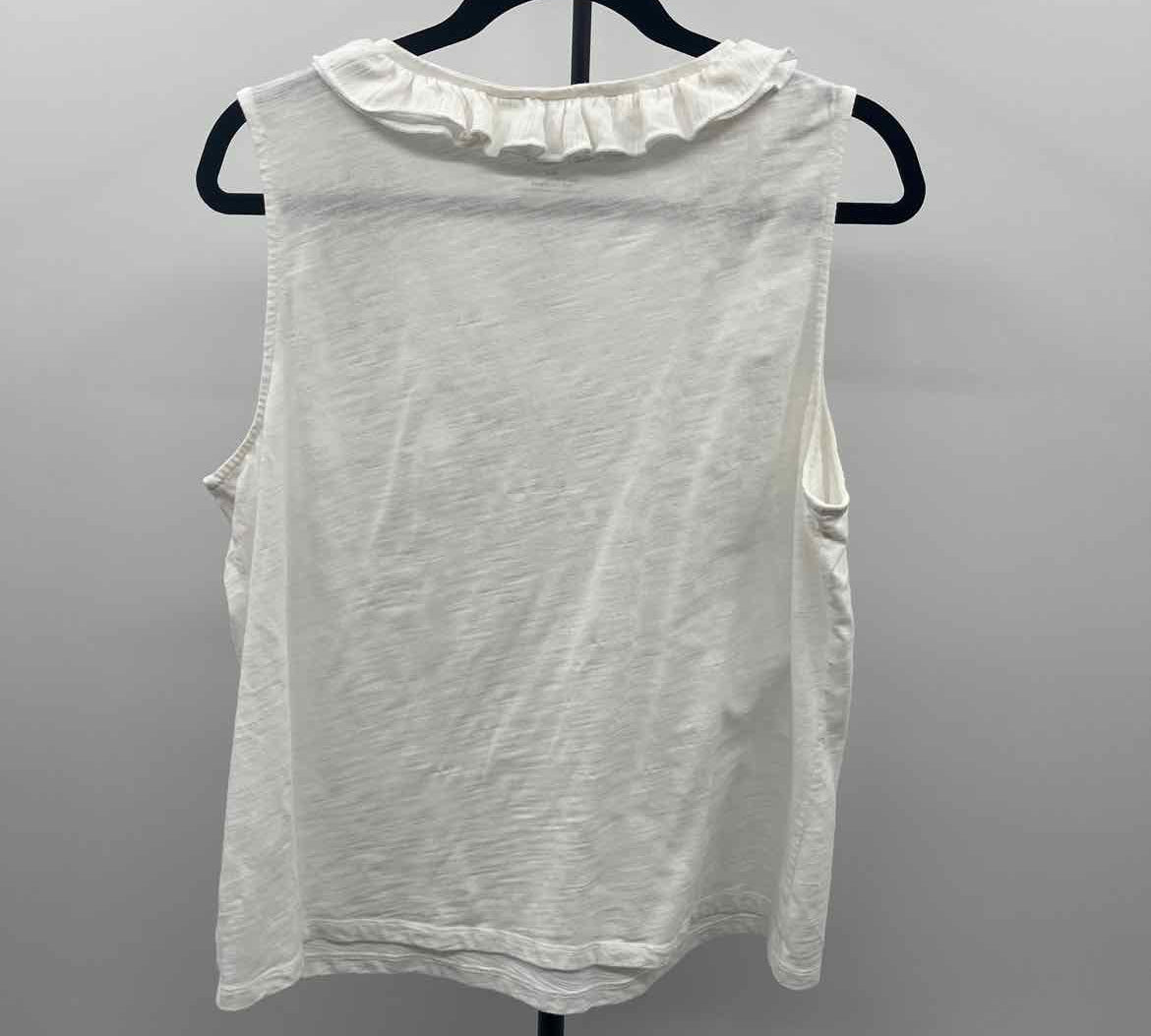 Talbots Women's Size XLP White Solid Sleeveless Shirt